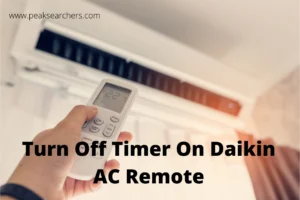 How to turn off timer on daikin ac remote