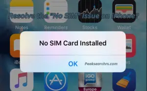 Resolve the No SIM Issue on iPhone